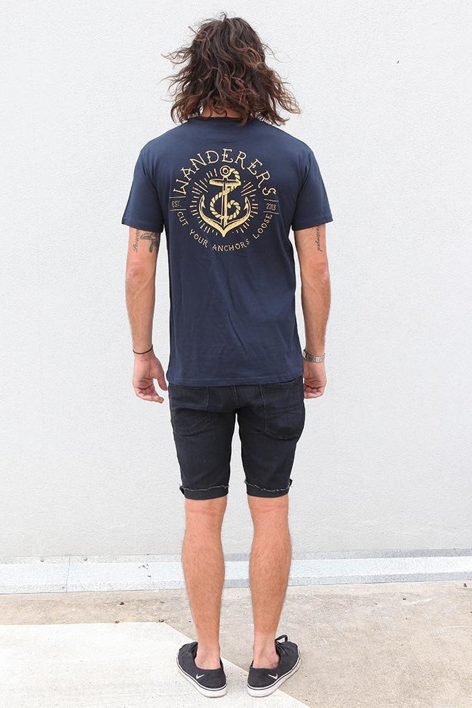Anchors Tee - Navy