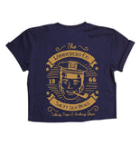 Salty Sea Dogs Crop - Navy