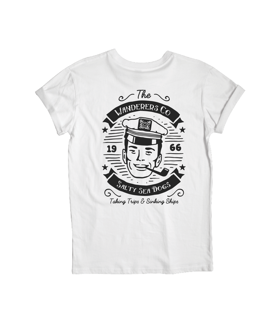 Salty Sea Dogs Tee - White