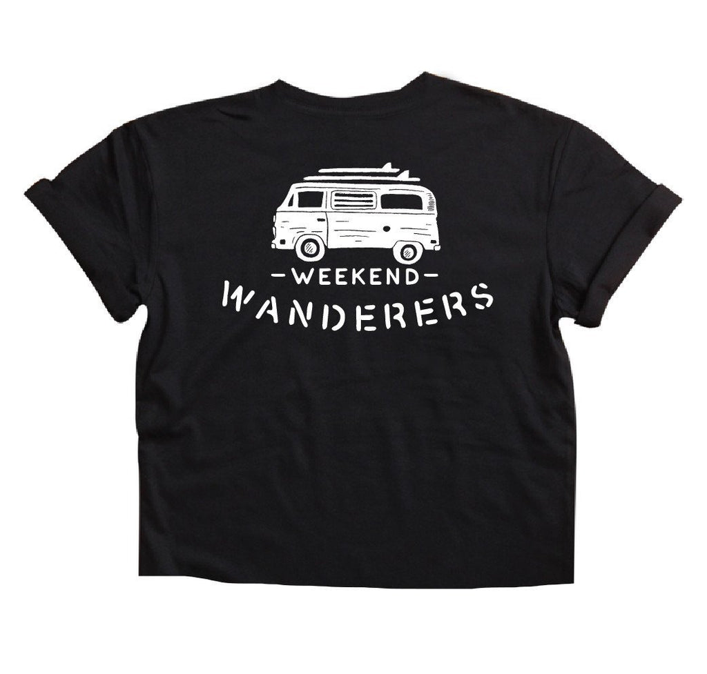 Weekend Wanderers Crop - Black