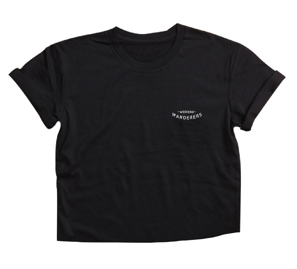 Weekend Wanderers Crop - Black