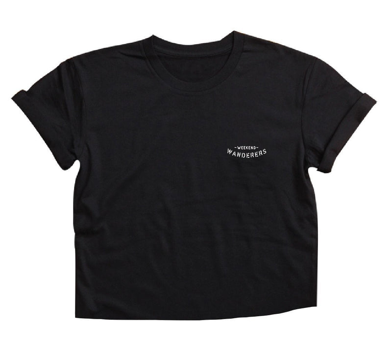 Weekend Wanderers Crop - Black