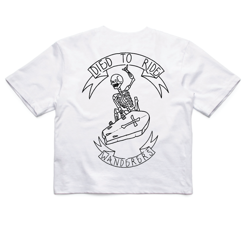 Died to Ride Crop - White