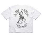 Died to Ride Crop - White