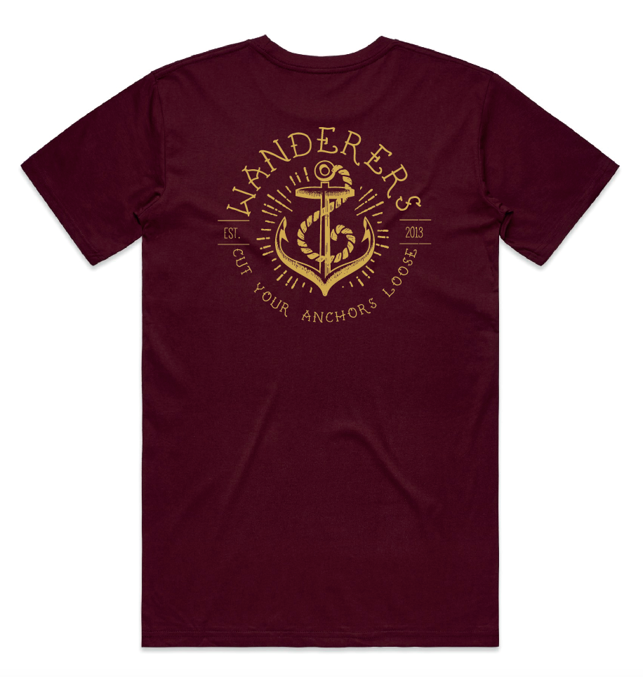 Anchors Tee - Burgundy
