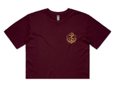 Anchors Crop - Burgundy