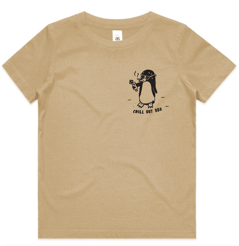 Chill Out Bro Kids Tee - Tan