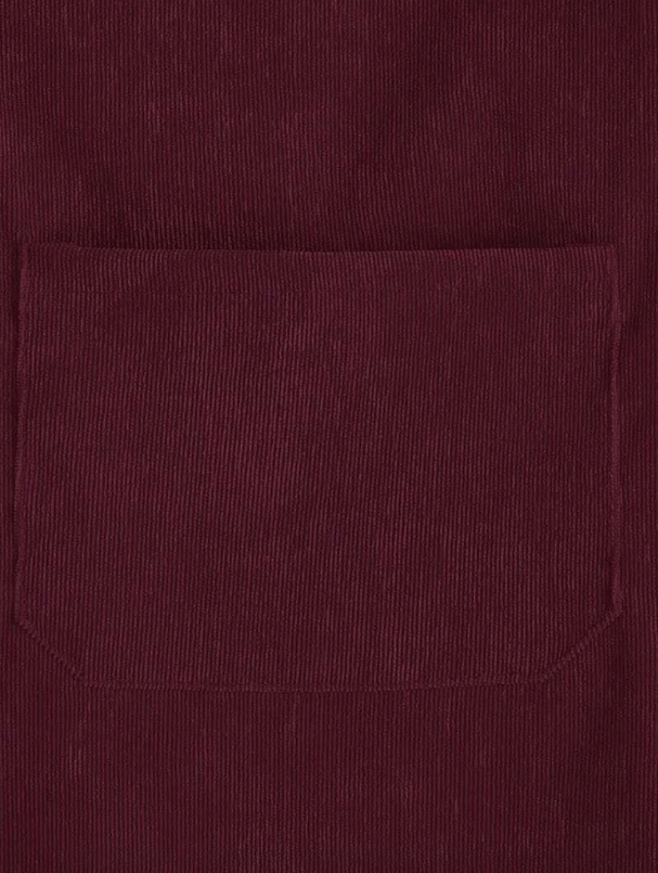 Corduroy Pinafore Dress - Burgundy