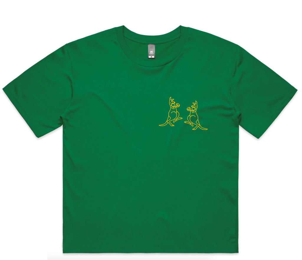 Hoo Roo Crop - Green & Gold