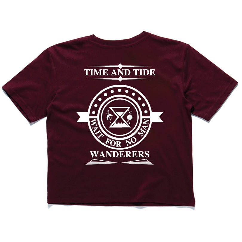Time & Tide Crop - Burgundy