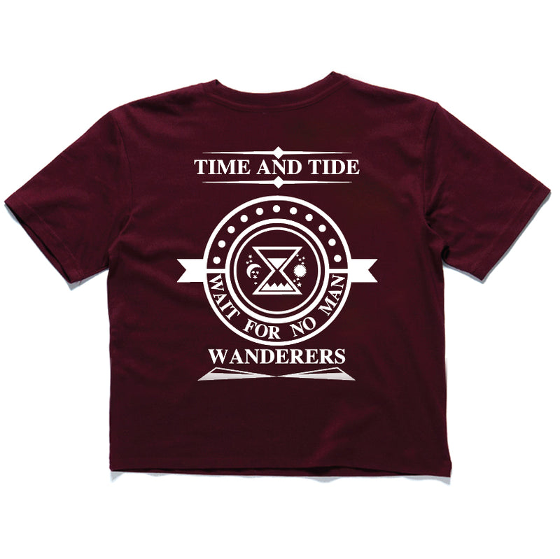 Time & Tide Crop - Burgundy