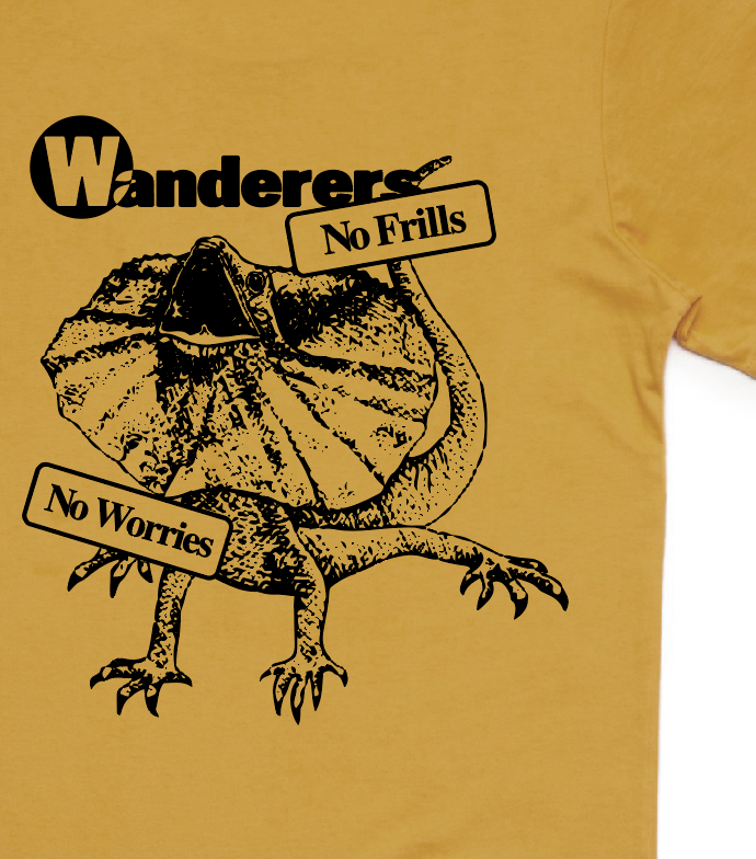 No Frills Frilled-Neck Lizard Crop - Mustard
