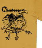 No Frills Frilled-Neck Lizard Tee - Mustard