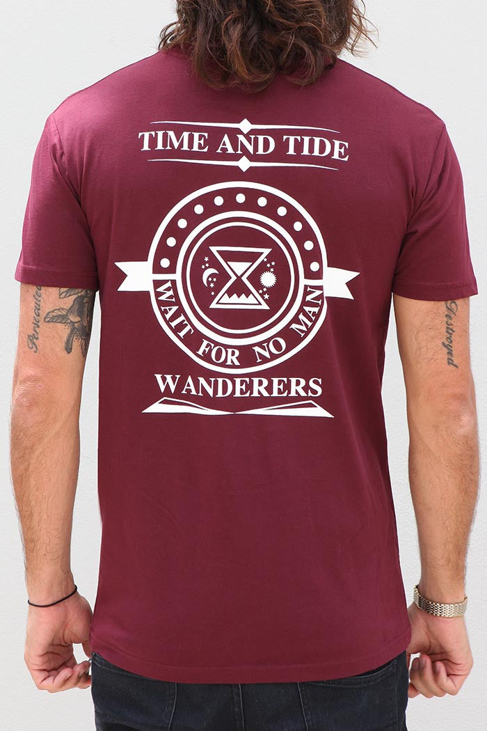 Time & Tide Tee - Burgundy
