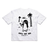 Chill Out Penguin Crop - White