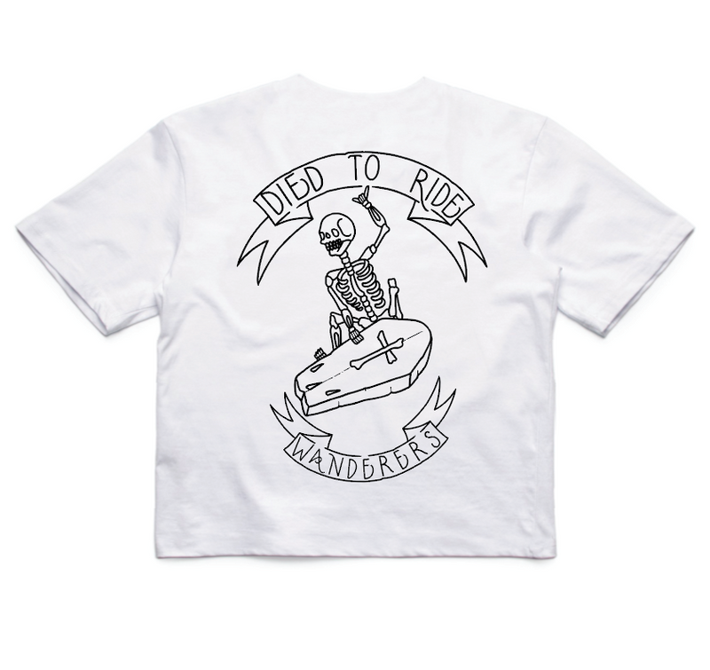 Died to Ride Crop - White