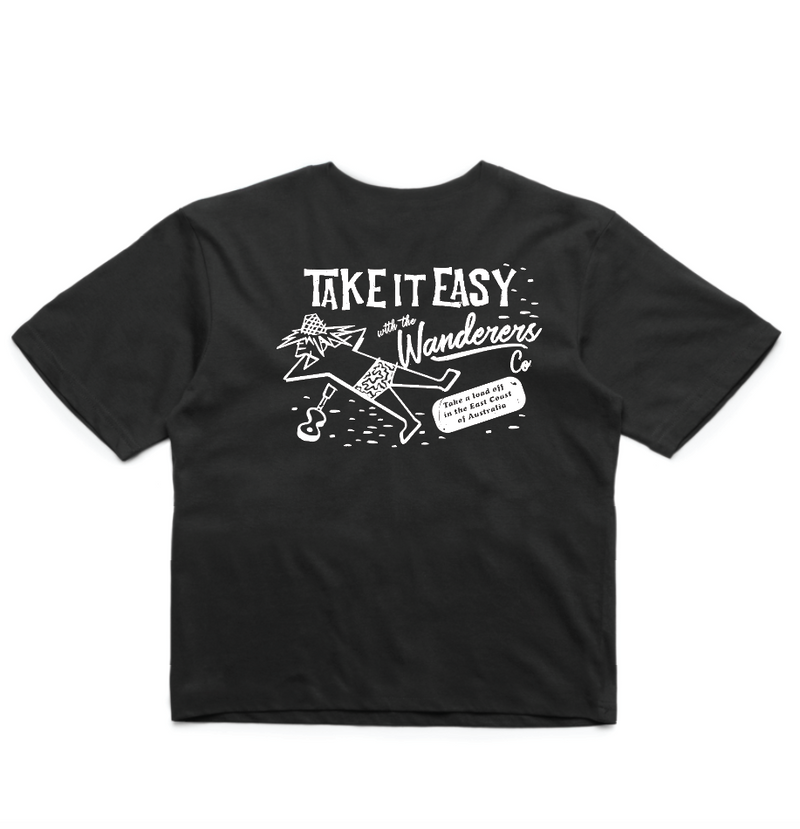 Take it Easy Crop - Black