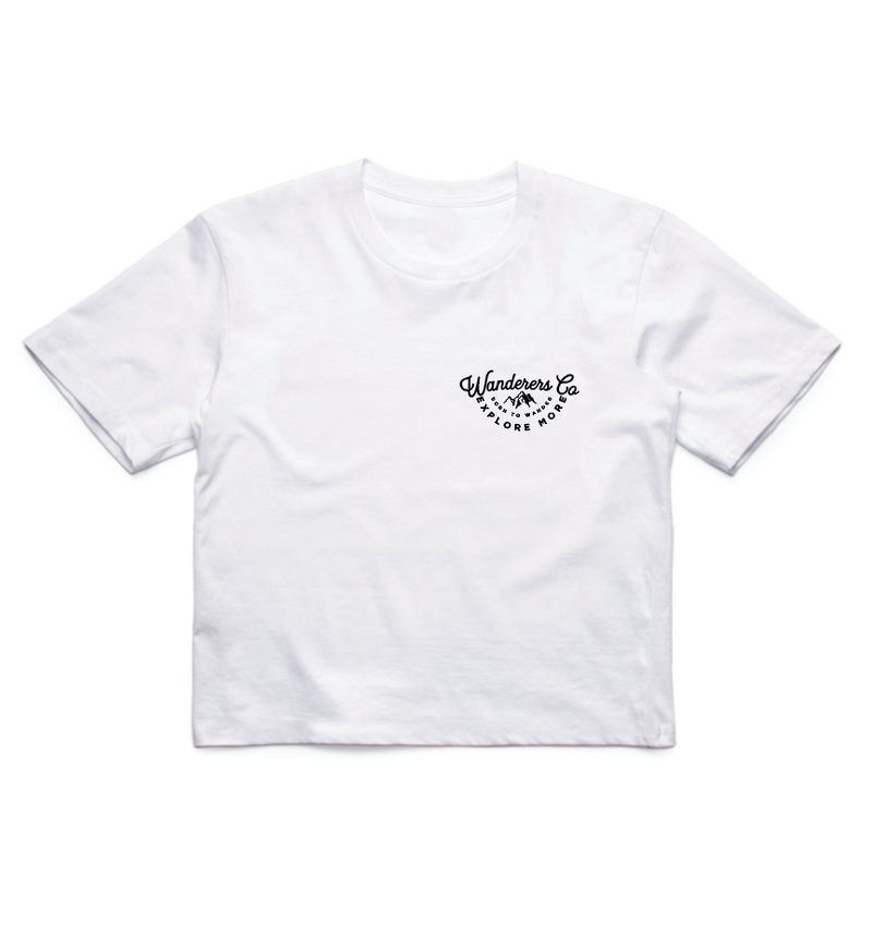 Explore More Crop - White