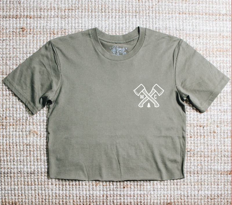 Outdoor Society Crop - Army Green