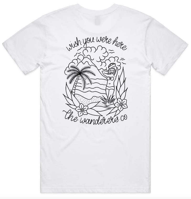 Wish You Were Here Tee - White