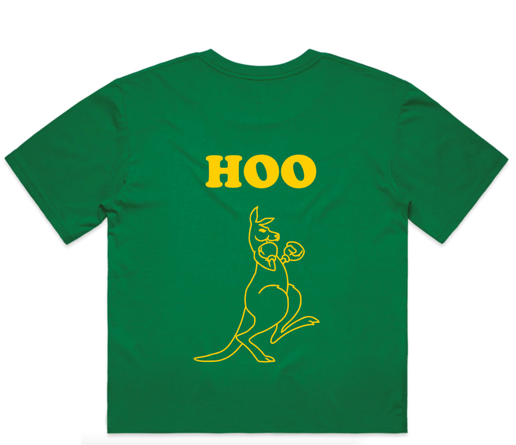 Hoo Roo Crop - Green & Gold