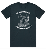 Drinkin' & Fishin' T-Shirt - Navy