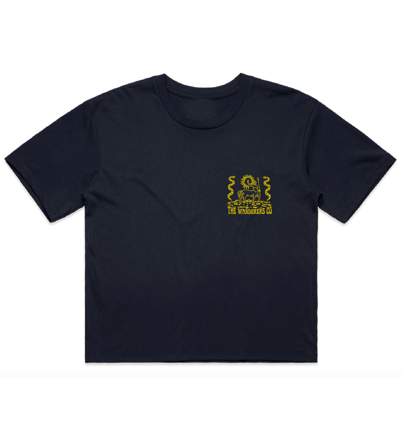 Surf Trip Crop - Navy